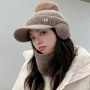 여성겨울모자털모자 스키장 방울 여자 귀도리 니트 캡 양털 캠핑 귀달이캡hij464