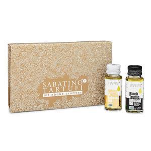 사바티노 트러플 블랙 앤 화이트 오일 선물 세트 인퓨즈드 gmo 올리브 마리네이드 코셔 요리 비 - 고메 조미료