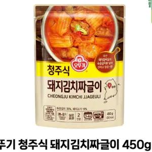 돼지김치짜글이 450g x 12 오뚜기 청주식 요리 간편 식사 자취생 혼밥 반찬 즉석요리 국 찌개 김치 선물