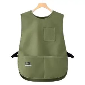 조끼형앞치마 작업용 입는 앞치마 원형앞치마 플로 짧은 숏 카키