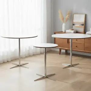 [이오스트]심플 원형 테이블 실버엣지 1000