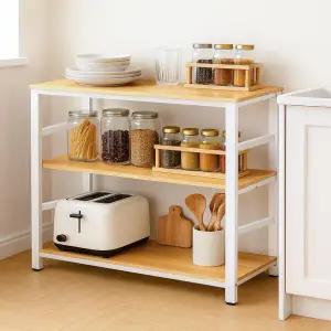 /가구느낌 참 주방수납장 전자레인지 선반 3단 1200x400