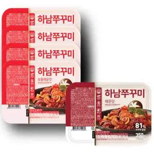 하남쭈꾸미 보통매운맛 350g, 4팩 + 매운맛 350g, 1팩