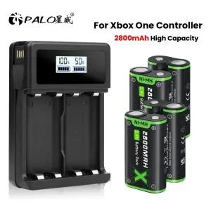 Xbox X/S One S X  컨트롤러용 2800mAh 게임패드 충전식 배터리 + LCD 충전기