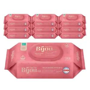 모나리자 비쥬 코랄 캡형 물티슈 70매 x 10팩