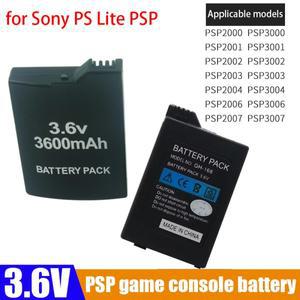소니호환 호환호환 PS Lite 2th PSP-2000 게임 콘솔 충전식 호스트 배터리 용 3.6V 3600mAh 내장