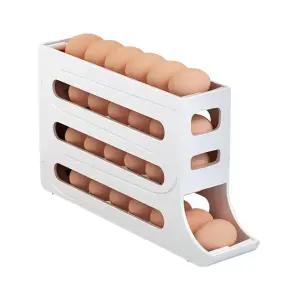 TRIOZ 슬라이딩 계란 보관함 자동 롤링 달걀 트레이 계란보관함 계란트레이