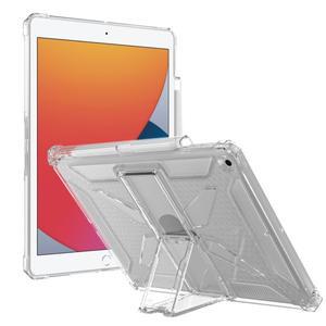 아이패드 에어 M3 11인치 2025 케이스, 스탠드 포함 투명 보호 펜 슬롯 프로 13/11/10.9/10.5/10.2 호환