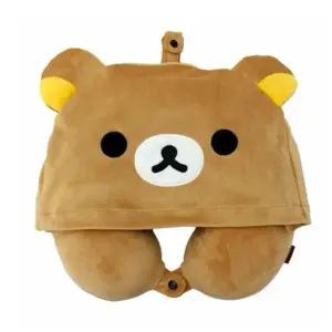 산엑스 리락쿠마 목베개 후드 목쿠션