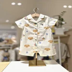 [블루독베이비 10] 26SS신상(CR)블루독썸머셔츠우주복(백일돌아기옷) (4631360107)