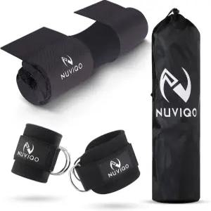 케이블 머신용 바벨 패드와 발목 스트랩 2개 - 여성 및 남성용 체육관 액세서리 킥백 다리 확장 스쿼트에