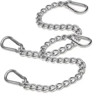 카라비너가 달린 의자 체인 걸이 - 해먹 스윙 펀칭백 샌드백 실내외 450LB 용량의 스테인리스 스틸 키트