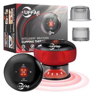 UFFAE 5-in-1 전기 컵핑 테라피 세트, 스마트 마사지기, 12단계 흡입 강도 및 온도 조절 , 휴대용 장치