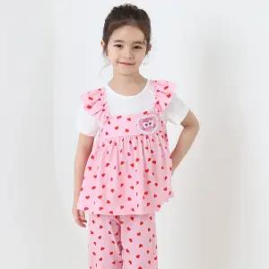 캐치 티니핑 여아용 하츄핑 러블리 뷔스티에 5부 상하복세트 PK