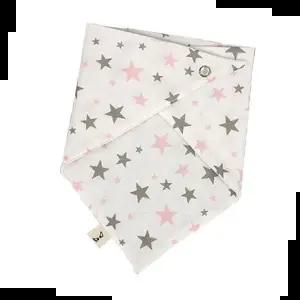 코튼스카프 국내제작 이중거즈 핑크스타 턱받이 스카프빕 순면