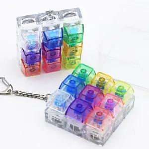 LED 키보드 키캡 키링 9구 딸깍이 피젯토이 손장난감 열쇠고리