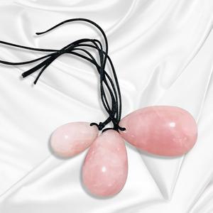 천연 운동 마사지 스톤 돌 계란볼 핑크 크리스탈