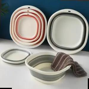 플라스틱바가지 다용도 접이식 바가지 플라스틱 대야