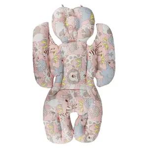 리버서블 유모차 쿠션 유니버설 프램 시트 라이너 소프트 매트 패드 카시트용 동물 프린트 포함