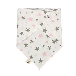 침받이 국내제작 이중거즈 핑크스타 턱받이 스카프빕 순면