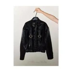 슬램덩크 남성 항공 점퍼 뱀피 비딩 조끼 메탈릭 패드 재킷 커플 코트 HO1