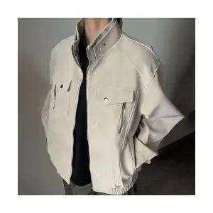 슬램덩크 남성 항공 점퍼 차이나 코트 봄 빈티지 PU가죽 숏 야구 HO1