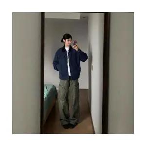 슬램덩크 남성 항공 점퍼 네이비 빈티지 해링턴 코트 봄 야구복 디트로이트 재킷 HO1