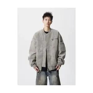 슬램덩크 남성 항공 점퍼 나염 PU가죽 가을가죽 야구 HO3