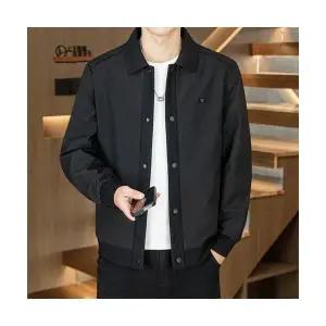 슬램덩크 남성 항공 점퍼 칼라 재킷 가을 솔리드 캐주얼 야구 넥 탑 코트 HO3