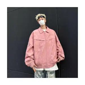 슬램덩크 남성 항공 점퍼 빈티지 PU가죽 자켓 라이더복 가죽 봄가을 커플코트 HO3