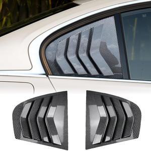 BMW 2005-2011 3시리즈 세단 E90 320i 330i M3용 CEBAT 카본 파이버 리어 사이드 윈도우 루버스 에어 벤트 스쿱 선 쉐이드 셔터 패널 커버 자동차 외장 장식 트림 액세서리