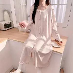 산후복 수유 원피스 가벼운 홈웨어 라이트 애프리콧 잠옷