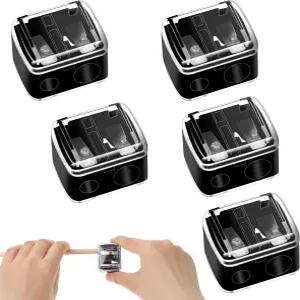 라이너 립 연필용 화장품 연필깎이 샤프너 메이크업 작은 수동 (블랙)