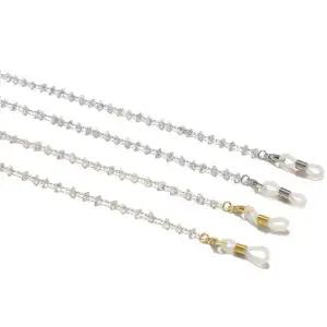 선글라스목걸이 삼각 크리스탈 실버 마스크걸이 목걸이 안경줄