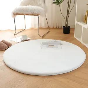 대형 원형 러그 거실 침실용 인조토끼털 양털 사계절 부드러운 실내 카페트 매트
