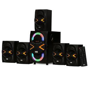 골드우드 5.1 스피커 시스템 5.1채널 LED 조명 및 블루투스 홈 시어터 시스템, 블랙(AA5210)의 어쿠스틱 오디오