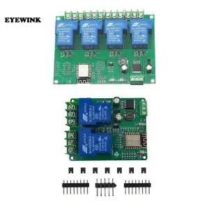 2 /4 채널 ESP8266 WIFI 릴레이 모듈 ESP-12F 홈 무선 제어 DC7-28/5V DC7-80/5V 용 개발 보드 30A