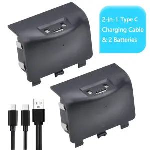 Xbox X/S용 배터리 팩  X용 2팩 S(2 in 1 충전 케이블 포함)(Xbox one용 아님)