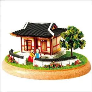 DIY 조립 기와집 미니하우스 영공방 조립장난감 우드 VMC3+7oFo