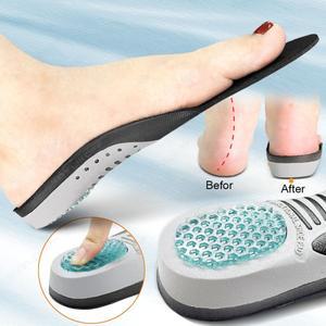 정형외과 아치 지지 깔창  평발 및 발바닥 근막염용 젤 실리콘 충격 흡수  스포츠 사용  발 관리