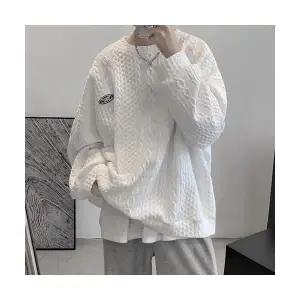 슬램덩크 남성 맨투맨 꽈배기 입체 봄가을 라운드 상의 커플 코트 HO3