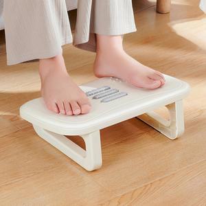 사무실 발받침대 풋스툴 인체공학적 테이블 아래 발받침 마사지 롤러 포함 미끄럼 방지 책상 발판 스텝 스툴