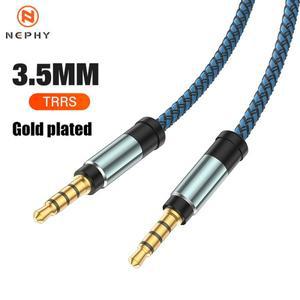 3.5mm - 잭 미니 소형 원형 차량용 AUX 오디오 케이블  iphone 호환 MP3 / MP4 헤드폰 스피커용 연장 보조