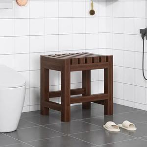 단단한 목재 샤워 벤치 - 노인 및 임신을 위한 미끄럼 방지 의자, 등받이가 있는 접이식 출입구 좌석, 거실 오토만