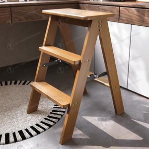 국경을 넘는 두꺼운 접이식 편리한 높은 의자 3단 가정용 사다리 벤치