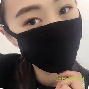 스펀지 대형 입체 플렌 패션 겨울 일회용 보온 마스크 폼 면 천 블랙