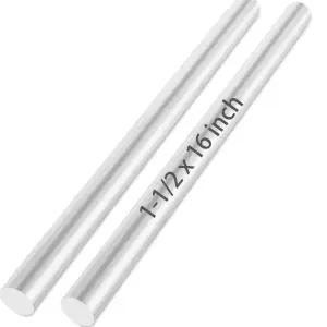 2PCS 1-1/2인치 알루미늄 막대 6061 원형 고체 압출 선반 산업용 DIY 공예용 16인치