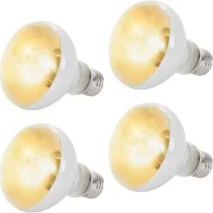 캘팔미4팩 100W 파충류 열 램프 전구 거북이 도마뱀 수염 용 및 양서류를 위한 UVA 일광욕 120V R80 반사