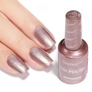 비틀스 프로 쉬머 젤 폴리쉬 실존 핑크 로즈 골드 컬러 20ML UV 네일 램프 큐어 필요 크리스마스 아트 살롱