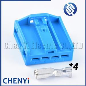 자동차 스피커 플러그  오디오 와이어 케이블 소켓  BMW 호환용 색상 파란색 4 핀  1719093-3C 9201129-02